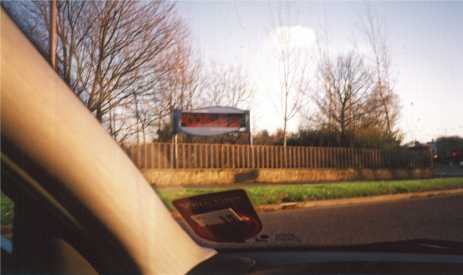 Announcement facility as seen from car